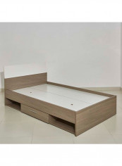 Ireland Twin Bed With Drawers Brown/White 87 x 128 x 213cm