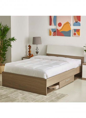 Ireland Twin Bed With Drawers Brown/White 87 x 128 x 213cm