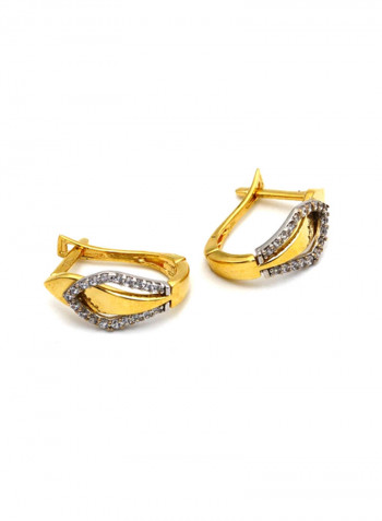18k Gold Stone Earring Set