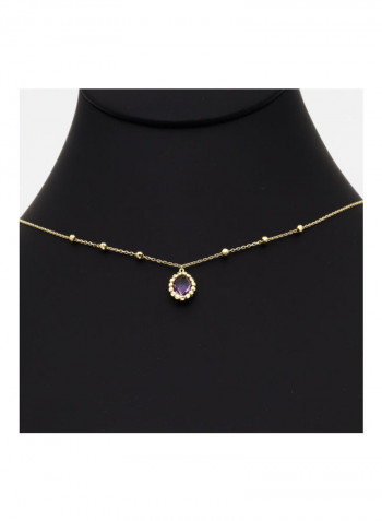 Oval Violet Seed Adjustable Necklace