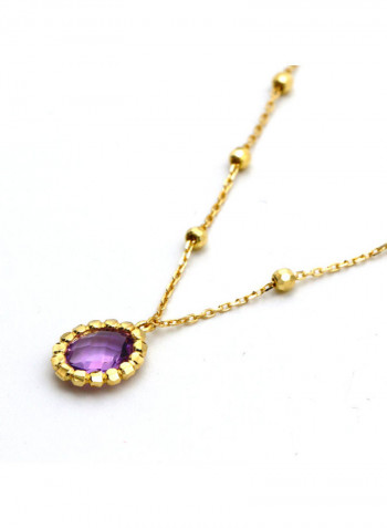 Oval Violet Seed Adjustable Necklace