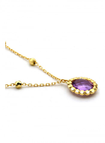 Oval Violet Seed Adjustable Necklace