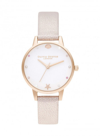 Women's Leather Analog Wrist Watch OBGSET141