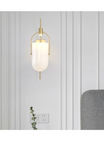 E27 LED Copper Glass Lampshade Wall Light Gold
