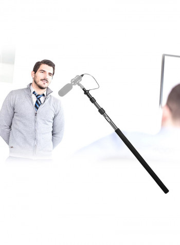 Shotgun Microphone With Holder And External Cable D52431 Black