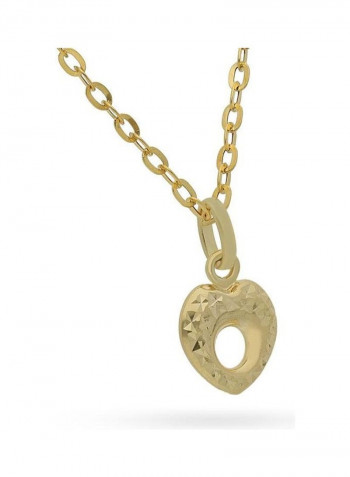 Gold Heart Pendant Set Gold