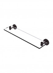 Wall Mounted Glass Shelf Black/Clear 22inch