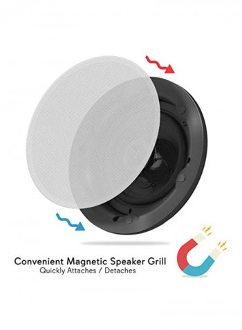 2-Way Ceiling Wall Dual Speaker B07D1WF51F Black/White