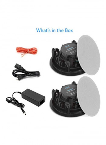 2-Way Ceiling Wall Dual Speaker B07D1WF51F Black/White