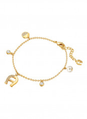 Women's Bracelet with Multiple Charms and Crystals