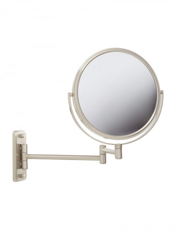 Double Sided Swivel Wall Mount Mirror Silver 8inch