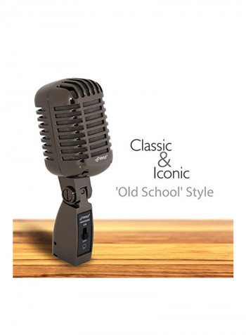 Dynamic Vocal Microphone With XLR Cable PDMICR68BK Black