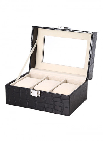 3-Slots Leather Watch Box