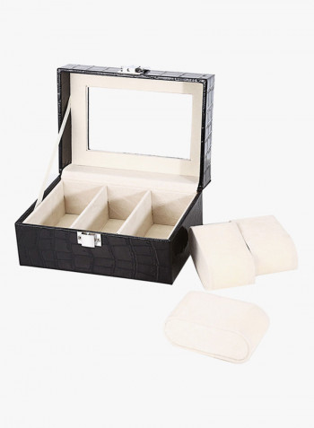 3-Slots Leather Watch Box