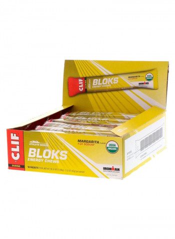 Pack Of 18 Margarita 3X Sodium Flavour Shot Bloks Energy Chews