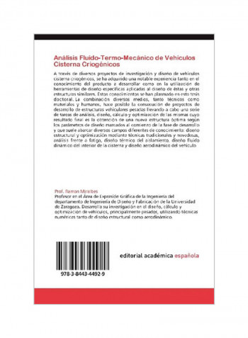 Analisis Fluido-termo-mecanico De Vehiculos Cisterna Criogenicos Paperback