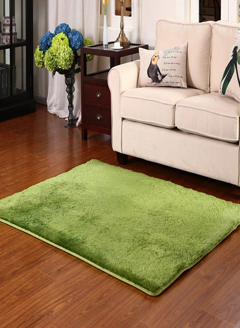 Washable Bedside Floor Rug Green 160x230centimeter