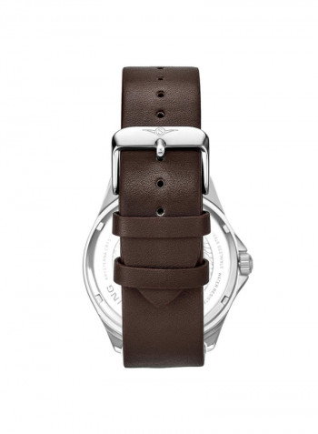 Men's Casual Leather Quartz Analog Wrist Watch 3934.1