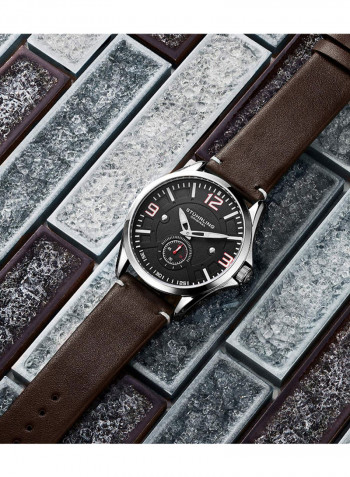 Men's Casual Leather Quartz Analog Wrist Watch 3934.1