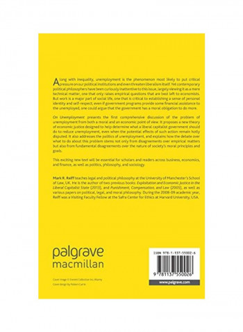 On Unemployment Volume II Hardcover