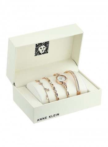 Women's Water Resistant Stainless Steel Analog Watch AK3082RGST