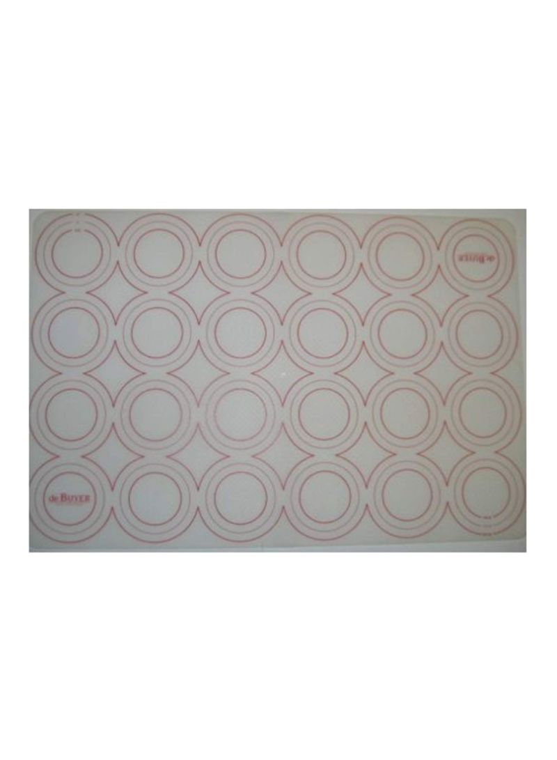 Baking Mat With Rings Grey/Red 24x16x0inch