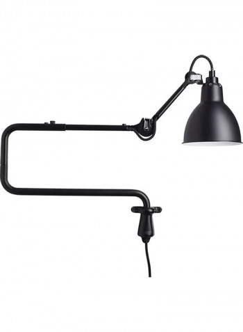 Classic Adjustable Long Swing Arm Wall Light Black