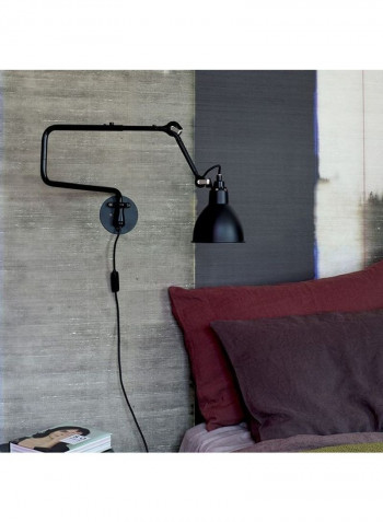 Classic Adjustable Long Swing Arm Wall Light Black