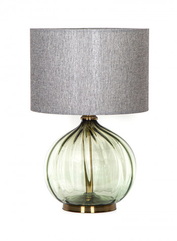 Handmade Table Lamp Featuring Glasswork Albarin Green 56cm