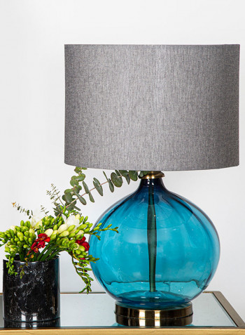 Handmade Table Lamp Featuring Glasswork Marlin Blue 56cm