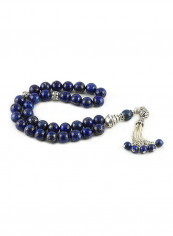 Lapis Lazuli Prayer Beads with Sterling Silver components