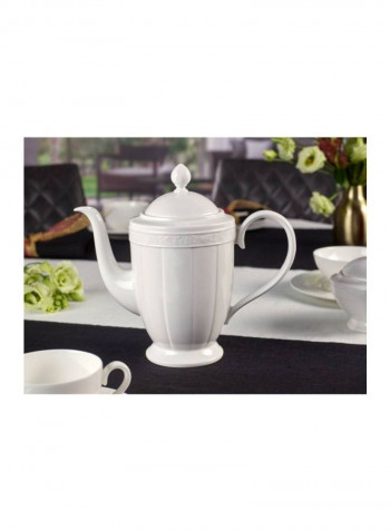 White Pearl Coffee Pot White 1.3L