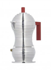 Espresso Pot Silver/Red 12x23x12.5cm reviews Espresso Pot Silver/Red 12x23x12.5cm
