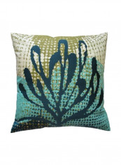Leaf Printed Decorative Pillow Multicolour 20x20inch