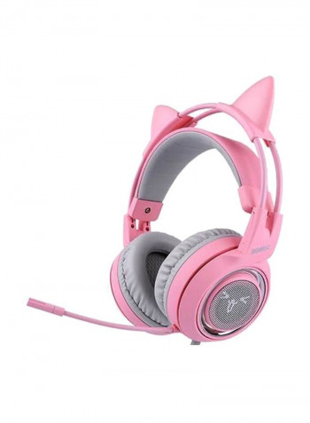 RZ04-02980200-R3M1 Kraken Kitty USB Gaming Headset With Chroma Lighting-Quartz Pink/Grey
