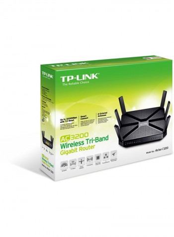 AC3200 Tri-Band Gigabit Router 3200 Mbps Black