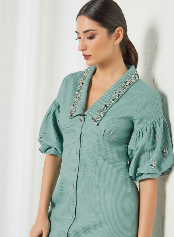 Embellished Dress Blue