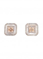 18 Karat Rose Gold Exquisite Design Stud Earrings