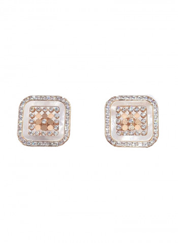 18 Karat Rose Gold Exquisite Design Stud Earrings