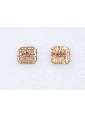 18 Karat Rose Gold Exquisite Design Stud Earrings