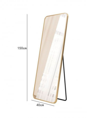 Dressing Mirror With Stand Holder Gold/Clear 150x40cm