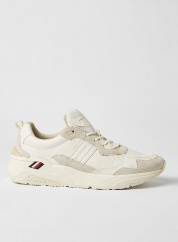 Premium Leather Sneakers Beige