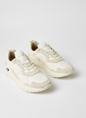 Premium Leather Sneakers Beige