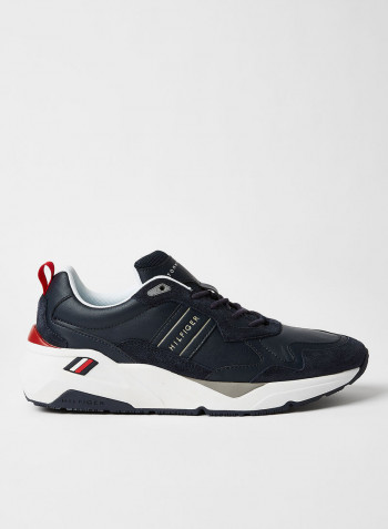 Premium Leather Sneakers Navy