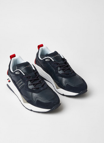 Premium Leather Sneakers Navy