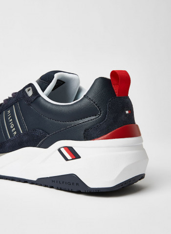 Premium Leather Sneakers Navy