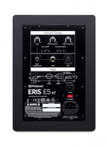 E5 XT 2-Way Active Studio Monitors With Wave Guide Speaker System 770677 Black