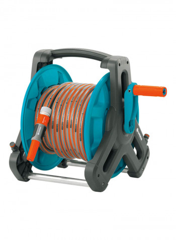 Wall-Fixed Hose Reel 50 Set Blue/Orange/Grey