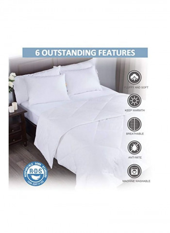Cotton And Goose Down Comforter White 104x88inch