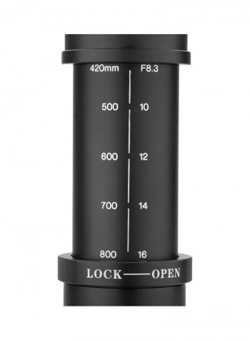 Super Telephoto Manual Zoom Lens With T-Mount Black